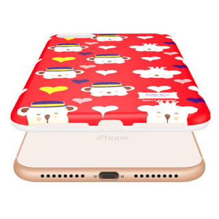 泰迪珍藏 苹果8/7手机壳 iPhone8/7卡通保护套 全包硅胶防摔软壳 缤纷泰迪