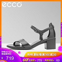 ECCO爱步 250833 复古方跟凉鞋