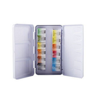 贝碧欧（Pebeo）水彩颜料 法国品牌写生绘画块状固体水粉颜料 12色金属盒装 300035C