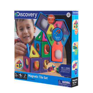 Discovery Kids磁力积木拼装玩具男孩女孩4岁儿童玩具启蒙早教益智积木-磁吸塑料积木套装TSDC6000110