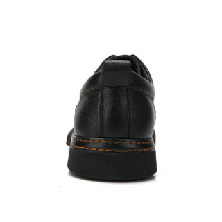 CAMEL 骆驼 男士商务休闲舒适防滑系带皮鞋 W832155760 黑色 40/250码