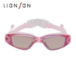 恋上（LianSan） 游泳镜高清防雾防水眼镜男士女士泳镜 AF3600 粉色