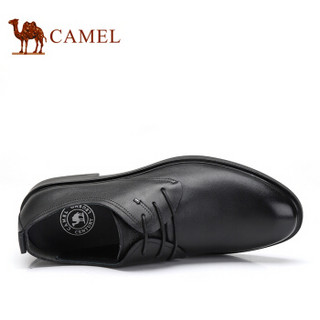 CAMEL 骆驼 牛皮轻便办公商务休闲皮鞋 A912247470 黑色 42