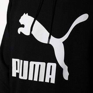 PUMA 彪马 男子 帽衫 套头衫 CLASSICS LOGO 针织卫衣 579071 01  黑色  XL码