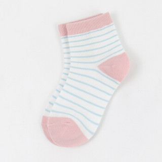 猫人（MiiOW）男童春夏棉袜中大童儿童网眼短筒袜子5双装3-12岁 混色5双装（1007） L（8-12岁）