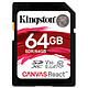 Kingston 金士顿 Canvas React SDXC A1 UHS-I U3 SD存储卡 64GB