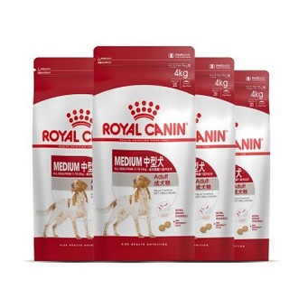 ROYAL CANIN 皇家狗粮 M25中型犬成犬狗粮 12月龄以上 4kg*4