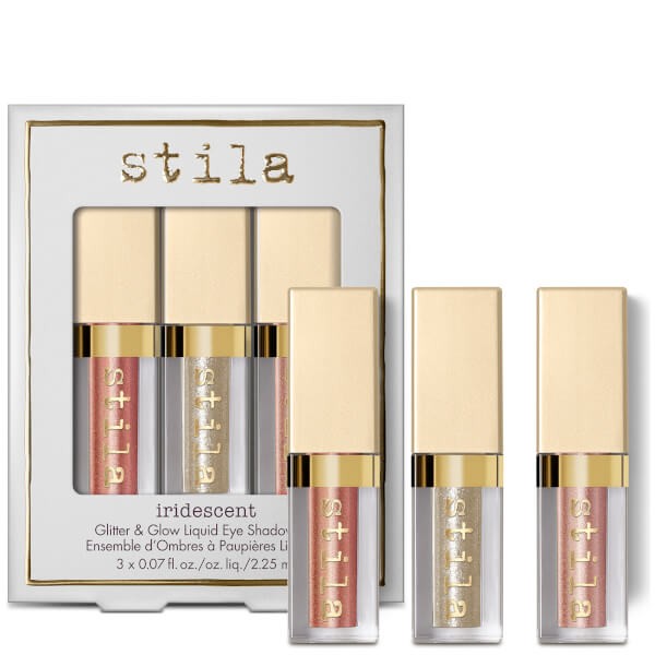 stila 荧光色亮泽珠光液体眼影套装 (#Dollish粉色闪光2.25ml+#Stylish铂金闪光2.25ml+Embellish淡紫铜闪光2.25ml)