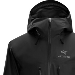 ARC'TERYX 始祖鸟 18082 耐磨防水透气透湿连帽冲锋衣 (黑色、S)