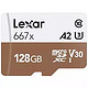 Lexar 雷克沙 667x microSDXC A2 UHS-I U3 TF存储卡