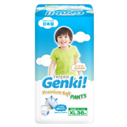 nepia 妮飘 Genki!系列 拉拉裤 XL38片