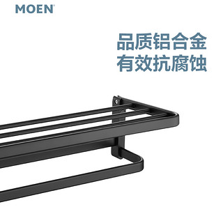 MOEN 摩恩 ACC24BLK 浴室毛巾架浴室挂件太空铝置物架 黑色