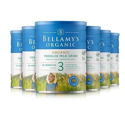 6罐装| 贝拉米 BELLAMY'S 有机婴幼儿奶粉3段 900克 （1-3岁）