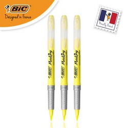 BIC 比克 软头荧光笔 黄色 3支装