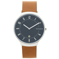 sukagen SKAGEN SKW6457 棕色银子海军蓝手表