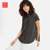 优衣库 UNIQLO 优衣库 女装 麻混纺上衣(短袖) 415569