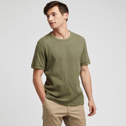 优衣库 UNIQLO 优衣库 414495 男士华夫格圆领T恤