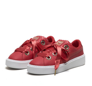 PUMA 彪马 Platform Kiss 366704 女子厚底休闲鞋 白01 37