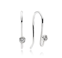 PANDORA 潘多拉 290677CZ 925银闪亮环钩耳钉
