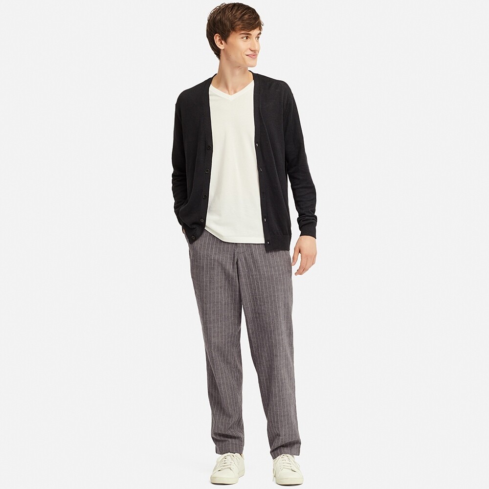 uniqlo优衣库417854男士棉麻混纺休闲裤