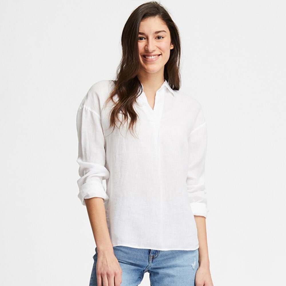uniqlo 优衣库 414171 女士半开领衬衫