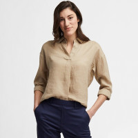 优衣库 UNIQLO 优衣库 414171 女士半开领衬衫
