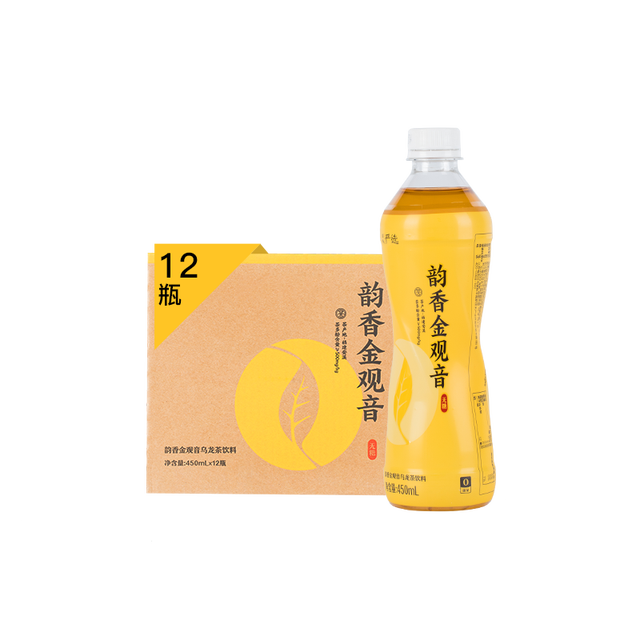 新用户福利：网易严选 韵香金观音 乌龙茶饮料 450ml*12瓶
