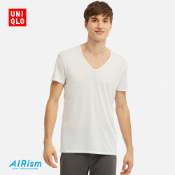 优衣库 优衣库 UNIQLO 414057 男装 AIRism网眼V领T恤(短袖)