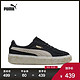 PUMA彪马官方 女子厚底休闲鞋 SUEDE Platform Celebrate 365621 黑色-金色-彪马白 03 35.5