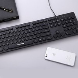 aigo 爱国者 W916A 圆键帽有线键盘