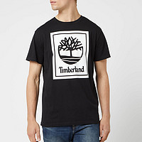 Timberland 添柏岚 Stack Logo 男款休闲T恤 黑色 S