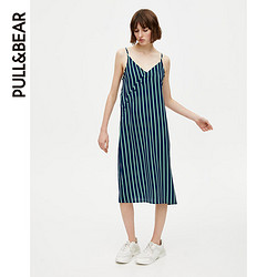 PULL＆BEAR 春装2019款女官方新款法式长款雪纺连衣裙 05390225