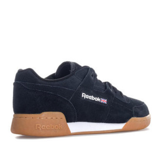 Reebok Classics Mens Workout Plus EG Trainers 男士运动鞋 Black-White UK7