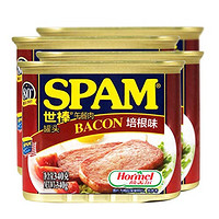 【4罐】spam世棒 荷美尔培根味午餐肉罐头