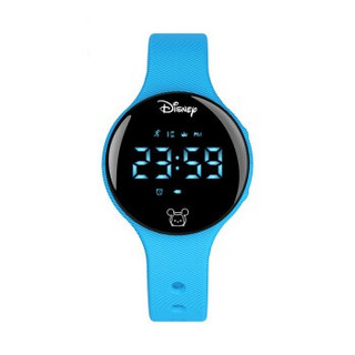 Disney 迪士尼 手表电子表男女学生多功能智能手环运动儿童表 634蓝色