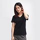 移动专享：MINISO 名创优品 女士棉短袖T恤 M-XL码 圆领黑色