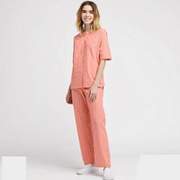 优衣库 UNIQLO 优衣库 415382 女士棉麻混纺睡衣
