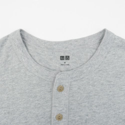 优衣库 男装 竹节纱亨利领T恤(短袖) 417624 优衣库UNIQLO