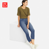 优衣库 UNIQLO 优衣库 高弹力牛仔紧身七分裤