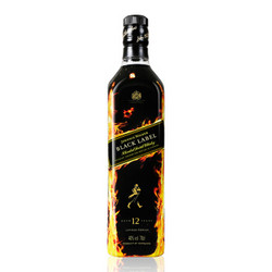 JOHNNIE WALKER 尊尼获加 黑牌 调配型苏格兰威士忌 火焰限量瓶 700ml *3件