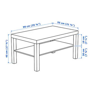 IKEA 宜家 LACK拉克茶几 (白色、90x55cm)