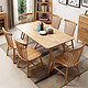 历史低价：一米色彩 北欧实木餐桌 1.2m餐桌+4餐椅