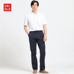 优衣库 UNIQLO 优衣库 413162 男士洗旧无褶直筒长裤