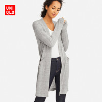 优衣库 UNIQLO 优衣库 413633 女士麻混纺长开衫