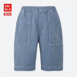 优衣库 0点：童装/男童 针织条纹松紧短裤 416522 优衣库UNIQLO