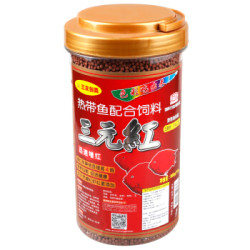 三友创美 鱼食三元红血鹦鹉鱼饲料虾红素快速增红热带鱼粮地图鱼粮 800g *4件