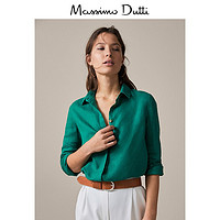 Massimo Dutti 亚麻素色衬衫 05199512527