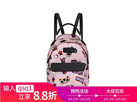 Furla 芙拉 978476 女士粉色拼黑色尼龙皮革双肩包