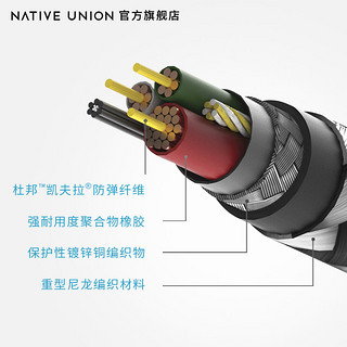 NATIVE UNION 钥匙扣充电数据线 粉色 0.2m