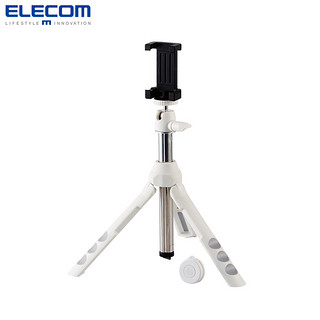 ELECOM 宜丽客 P-STSR 通用型自拍杆 白色